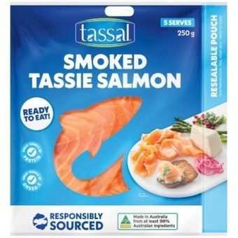 Coles Tassal smoked salmon 250g offer