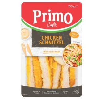 Coles Primo café classics chicken schnitzel 150g offer