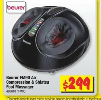 JB Hi-Fi Beurer - FM90 Air Compression & Shiatsu Foot Massager offer