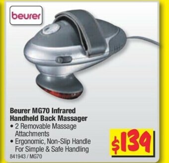 JB Hi-Fi Beurer - MG70 Infrared Handheld Back Massager offer