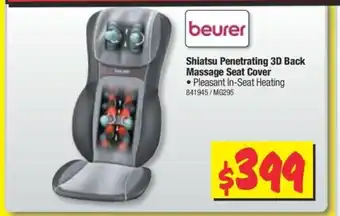 JB Hi-Fi Beurer - Shiatsu Penetrating 3D Back Massage Seat Cover offer