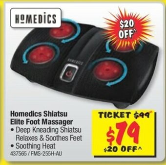 JB Hi-Fi Homedics Shiatsu Elite Foot Massager offer
