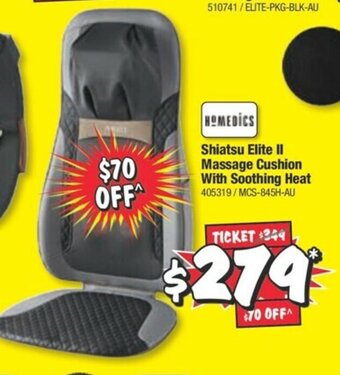 JB Hi-Fi Homedics Shiatsu Elite II Massage Cushion with Soothing Heat offer