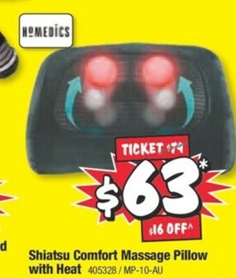 JB Hi-Fi Homedics Shiatsu Comfort Massage Pillow with Heat offer