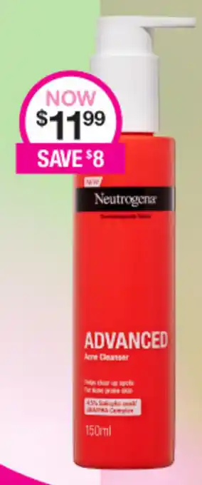 Priceline Neutrogena Acne Cleaner 150ml offer