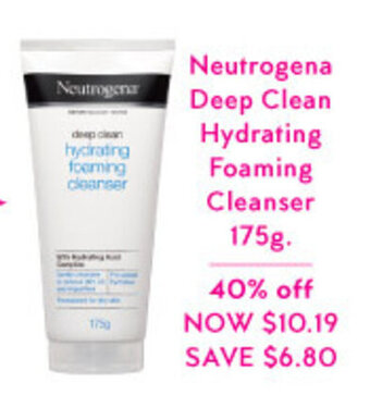 Priceline Neutrogena Deep Clean Hydrating Foaming Cleanser 175g offer