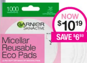 Priceline Garnier Micellar Eco Pads offer