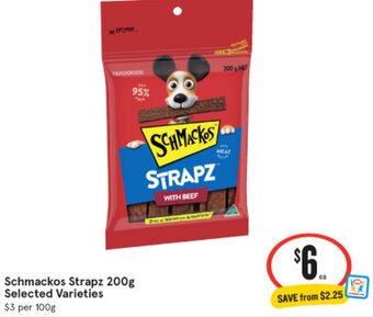 IGA Schmackos Strapz 200g Selected Varieties offer