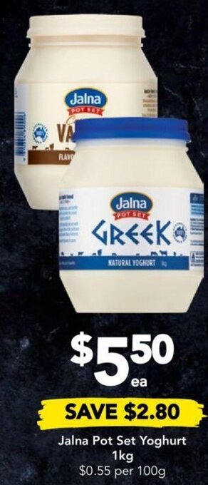 Drakes Jalna Pot Set Yoghurt 1kg offer