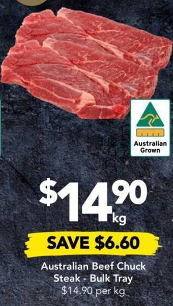 Drakes Australian Beef Chuck Steak - Bulk Tray offer