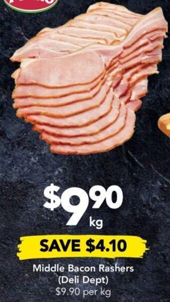 Drakes Middle Bacon Rashers (Deli Dept) offer
