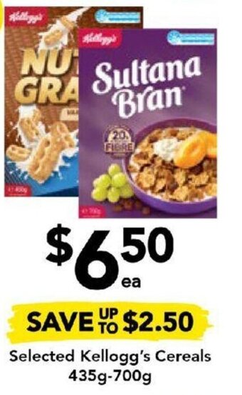 Drakes Selected Kellogg's Cereals 435g-700g offer
