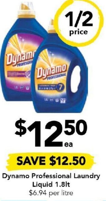 Drakes Dynamo Professional Laundry Liquid 1.8lt offer