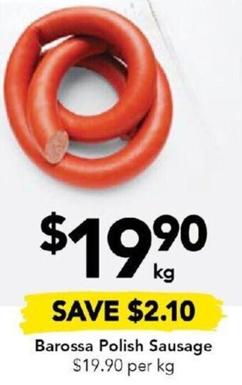 Drakes Barossa Polish Sausage offer