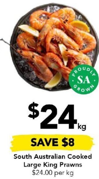 Drakes South Australian Cooked Large King Prawns offer