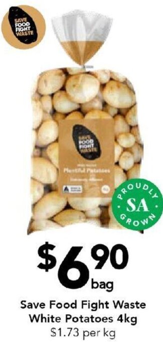 Drakes Save Food Fight Waste White Potatoes Save Food Fight Waste White Potatoes 4kg offer