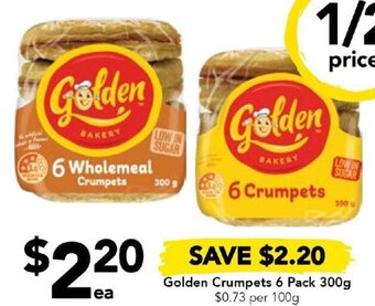 Drakes Golden Crumpets 6 Pack 300g offer