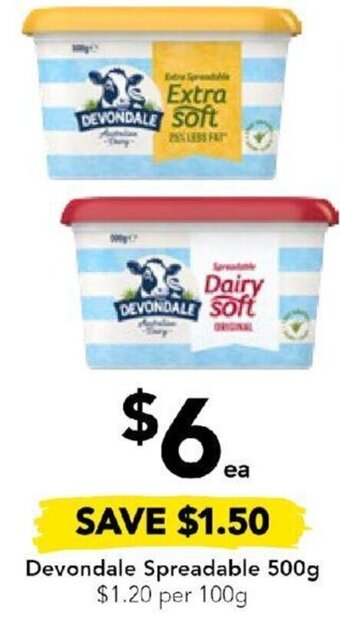 Drakes Devondale Spreadable 500g offer