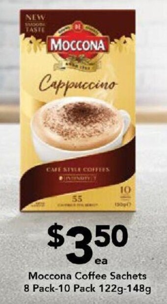 Drakes Moccona Coffee Sachets 8 Pack-10 Pack 122g-148g offer