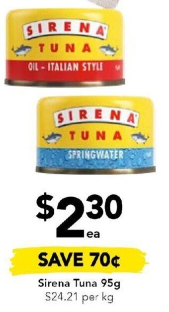 Drakes Sirena Tuna 95g offer