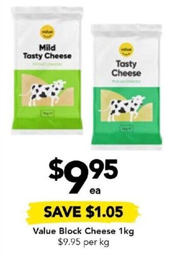 Drakes Value Block Cheese 1kg offer