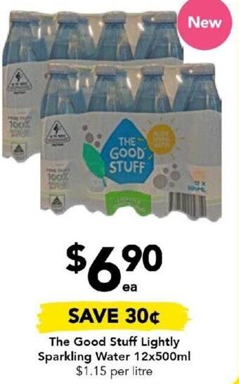 Drakes The Good Stuff Lightly Sparkling Water 12x500ml offer