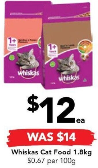 Drakes Whiskas Cat Food 1.8kg offer