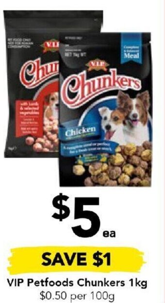 Drakes VIP Petfoods Chunkers 1kg offer