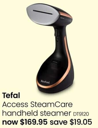 Myer Tefal Access SteamCare handheld steamer DT9120 offer