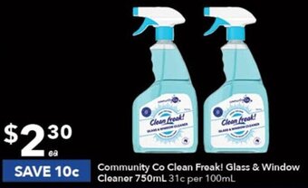 Ritchies Community Co Clean Freak! Glass & Window Cleaner 750mL offer