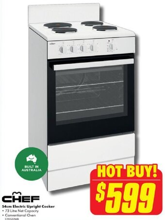 The Good Guys 54cm Electric Upright Cooker offer