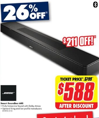 The Good Guys Smart Soundbar 600 offer
