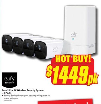 The Good Guys Cam 2 Pro 2K Wireless Security System - 4 Pack offer