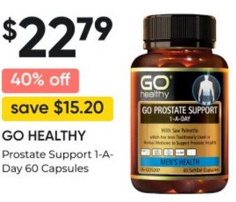 GO HEALTHY Prostate Support 1-A- Day 60 Capsules