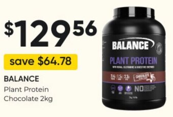 BIG W BALANCE Plant Protein Chocolate 2kg offer