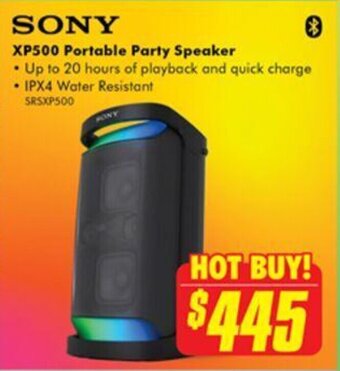 The Good Guys SONY XP500 Portable Party Speaker offer
