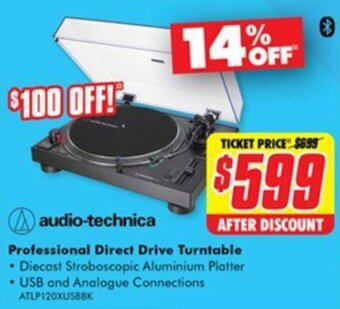 The Good Guys audio-technica Professional Direct Drive Turntable offer