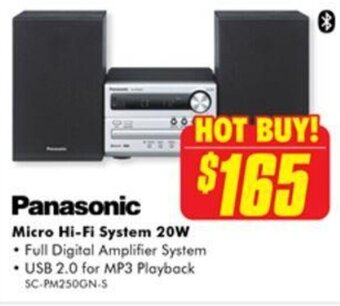The Good Guys Panasonic Micro Hi-Fi System 20W offer
