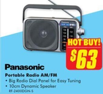 The Good Guys Panasonic Portable Radio AM/FM offer