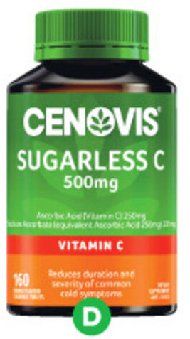 Woolworths D Cenovis Sugarless Vitamin C Chewable 500mg Tablets Pk160- offer