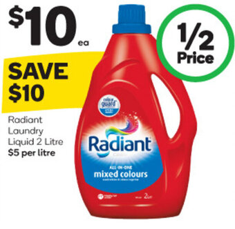 Woolworths Radiant Laundry Liquid 2 Litre offer