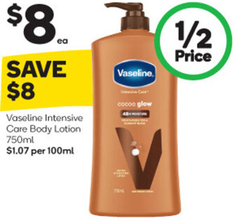 Woolworths Vaseline Intensive Care Body Lotion 750ml offer