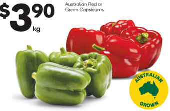 Woolworths Australian Red or Green Capsicums offer