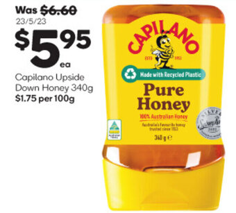 Woolworths Capilano Upside Down Honey 340g offer