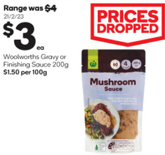 Woolworths Woolworths Gravy or Finishing Sauce 200g offer