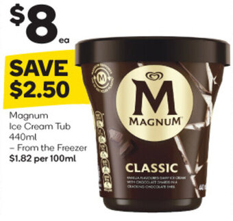 Woolworths Magnum Ice Cream Tub 440ml - From the Freezer offer