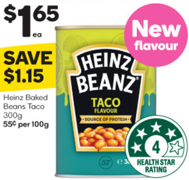 Heinz Baked Beans Taco 300g offer at Woolworths