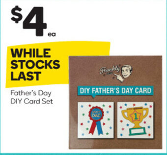 Woolworths Father's Day DIY Card Set offer