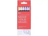 Officeworks Born Professional Brush Markers Pastel Collection 6 Pack offer