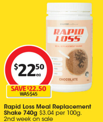 Coles Rapid Loss Meal Replacement Shake 740g offer
